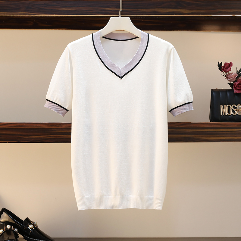 Summer Clothing Yarn - Summer Women's clothing Sweater V-Neck Loose