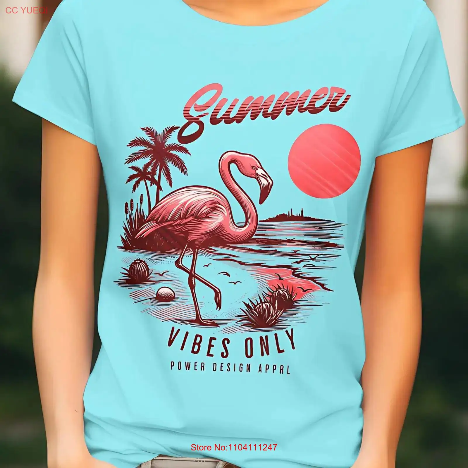 Summer Vibes Clothing Men - Summer Vibes Only T shirt Flamingo