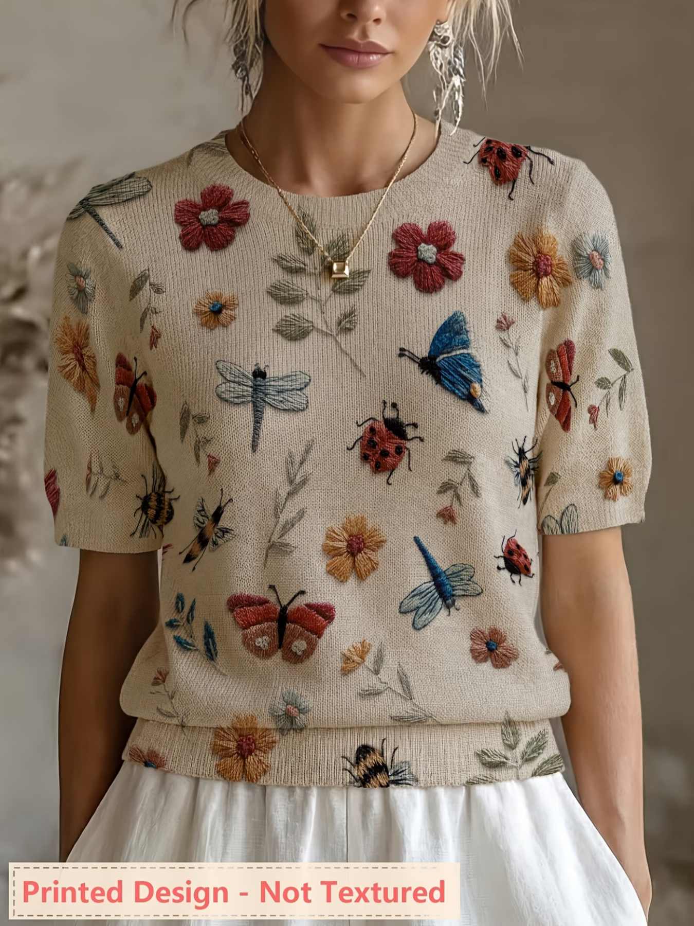 Summer Clothing Yarn - Printed Design - Nottextured Spring/Summer Fashion