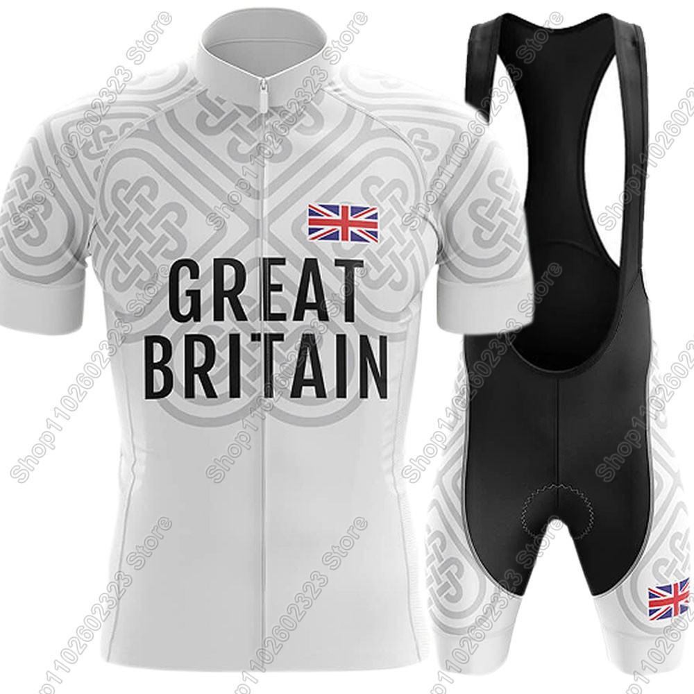 Summer Clothing Uk Men - Britain Team 2025 Cycling Jersey Set