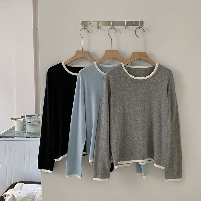Summer Cloth - 100% Cotton Women O-neck Color Blocking