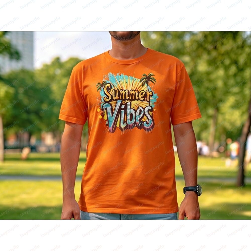 Summer Vibes Clothing Men - Unisex Summer Vibes T-Shirt Colorful Palm