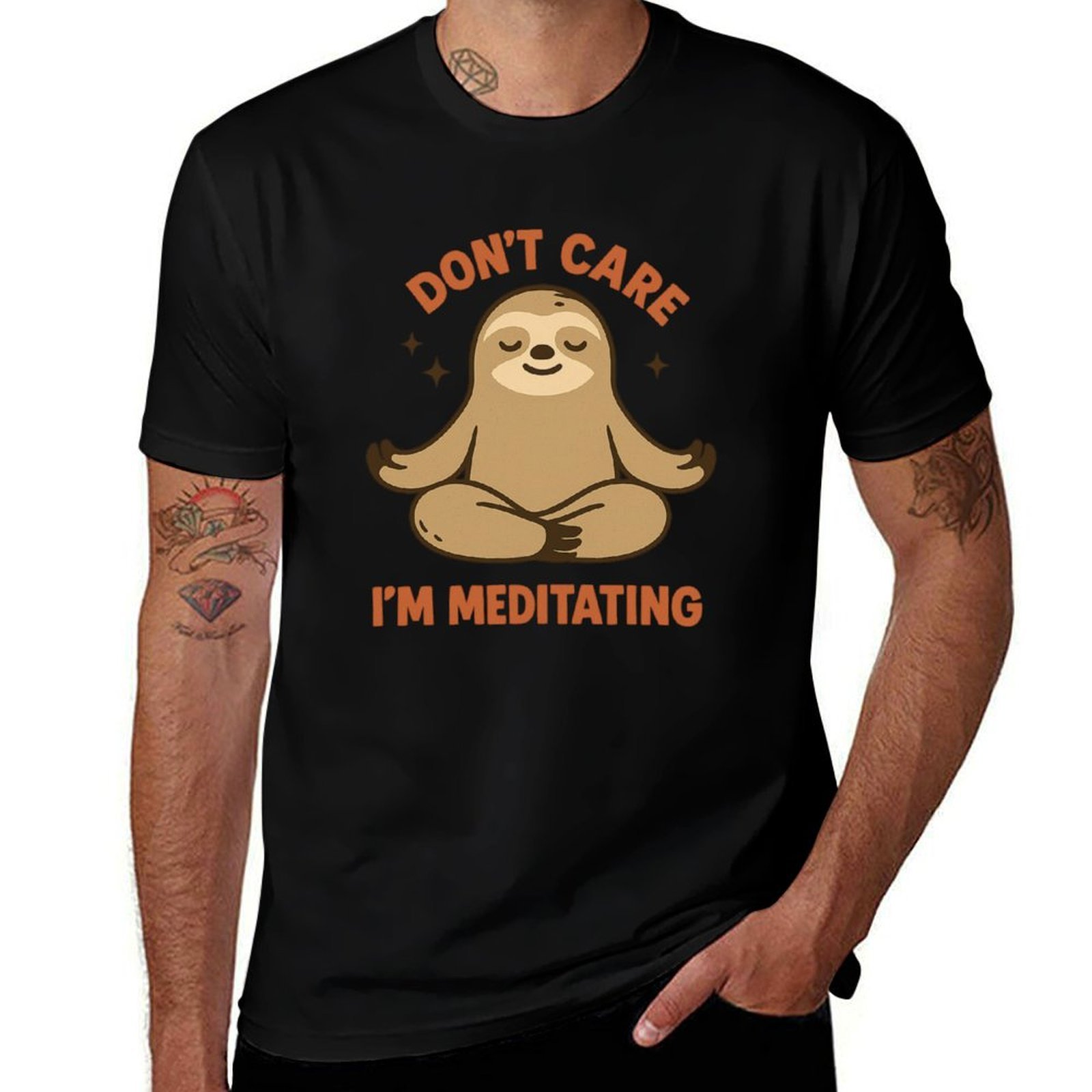 Summer Clothing Quotes - Don’t Care I’m Meditating Chill Sloth