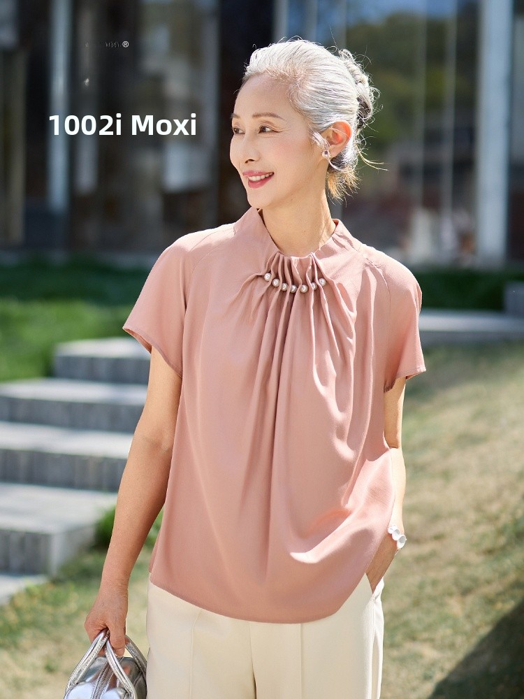 Summer Clothing Over 50 - Muzhi Fashionable Short Sleeve Thin T-Shirt