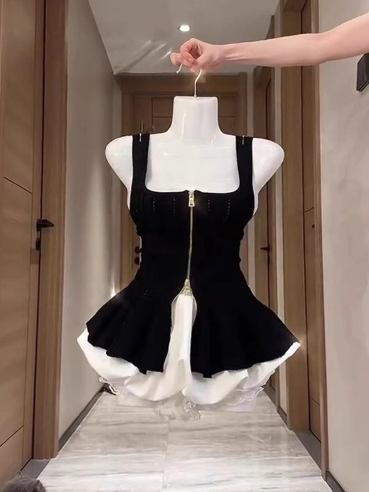 Summer Clothing Set For Girls - Summer Gothic Hot Girl Slim Slip