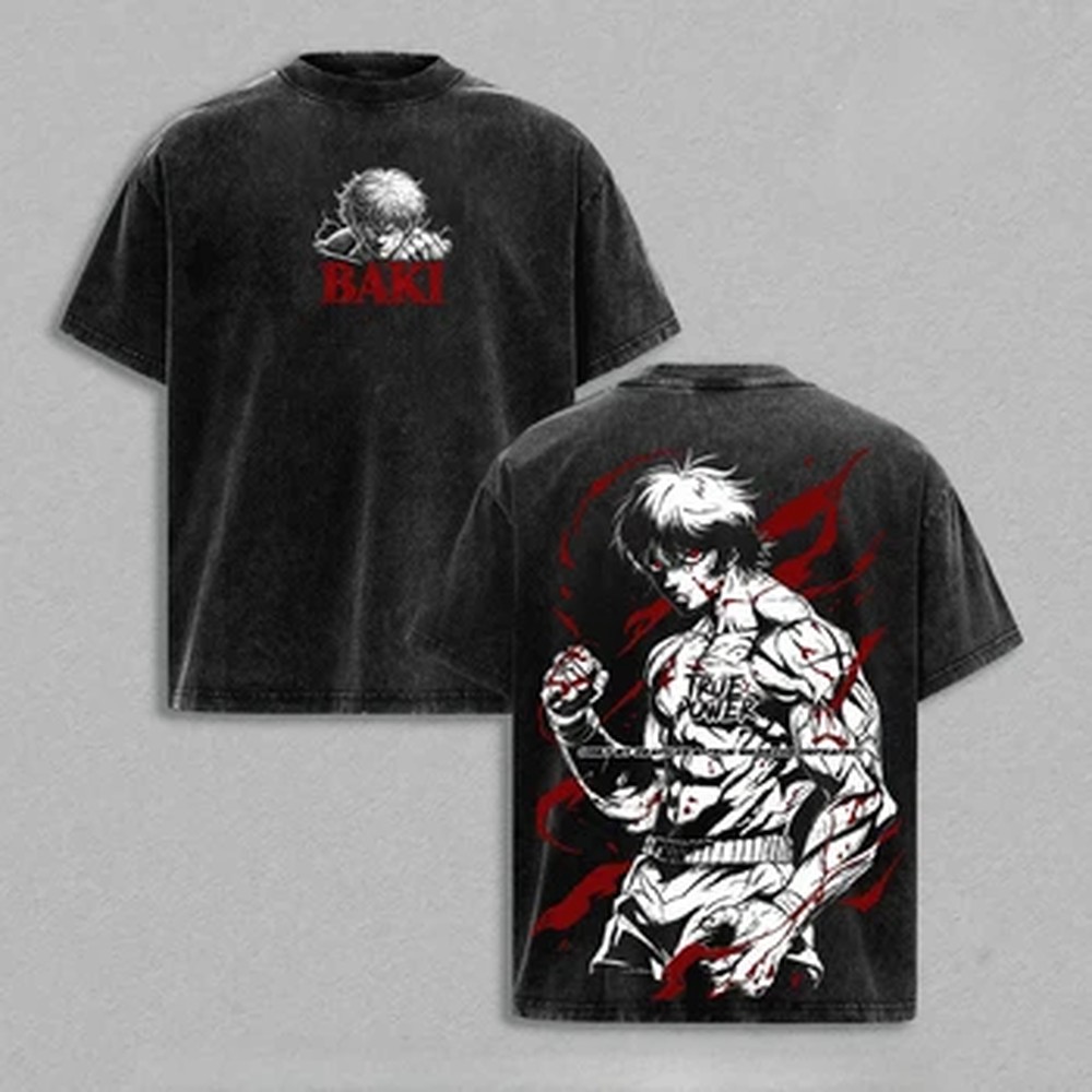 Summer Japanese Clothing - Japanese Anime Baki T-shirt Gothic Vintage