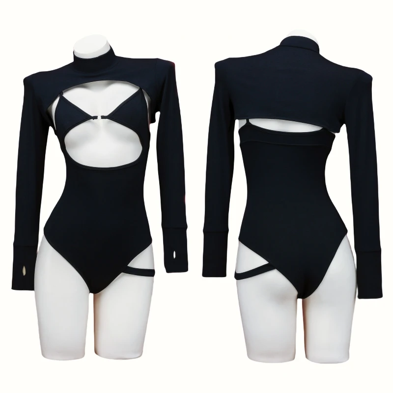 Anime Gothic  Hollow Out Sleev - Romper Playsuit Women ulasan dan harga