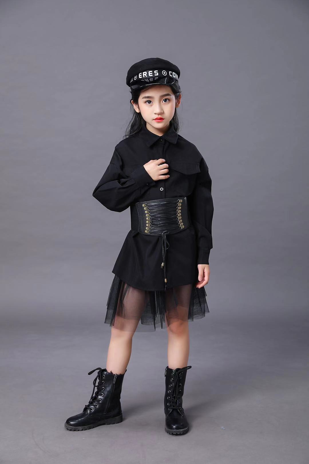Children's Black Suit Girls Mo - Summer Clothing Set For Girls ulasan dan harga
