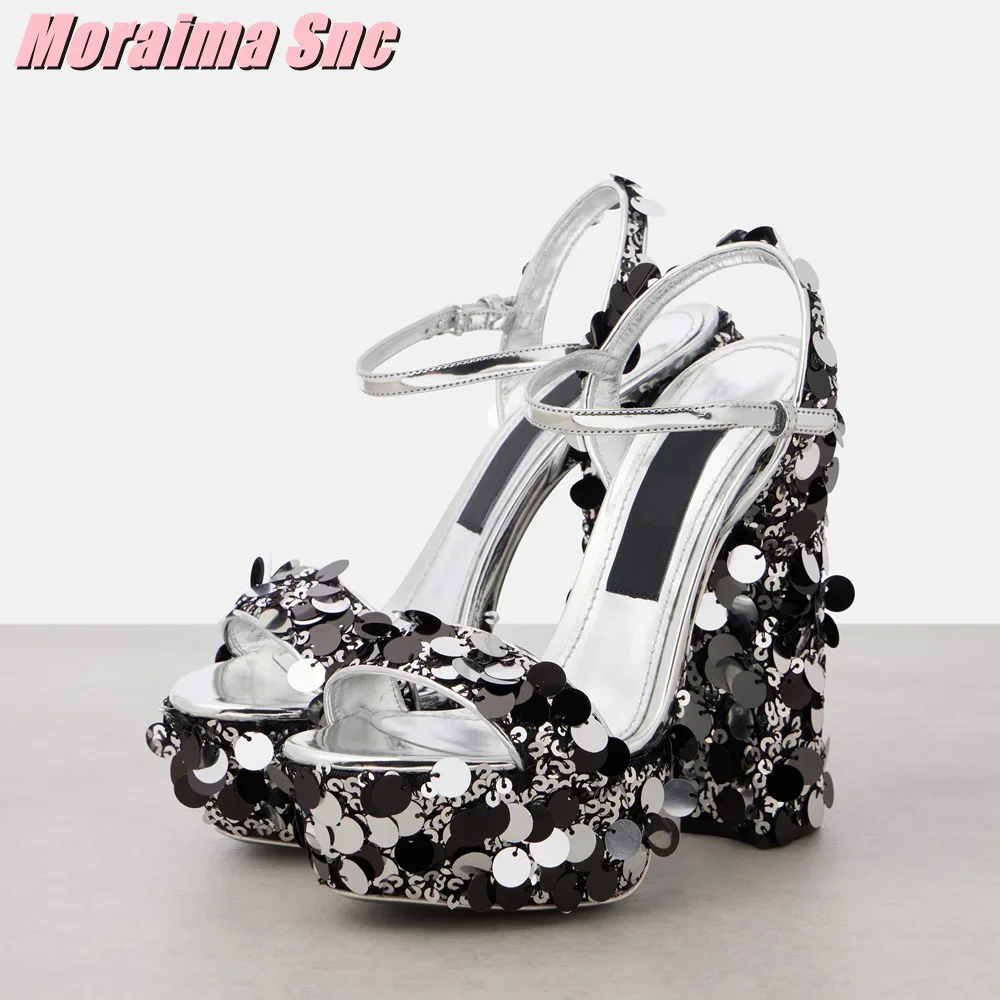 Sequined Bling Platform Sandal - Summer Cloth ulasan dan harga