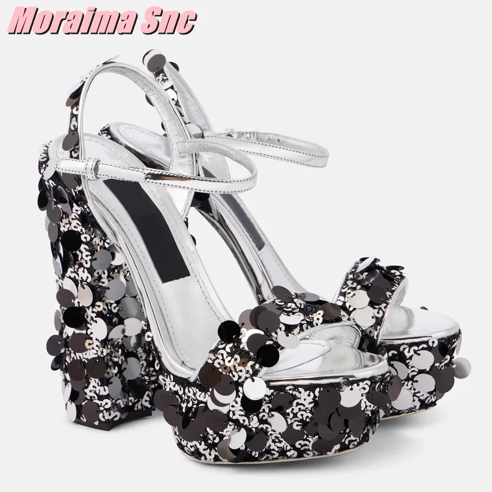 Sequined Bling Platform Sandal - Summer Cloth ulasan dan harga