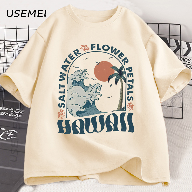 Hawaii Beach T-Shirt Ocean Bea - Summer Vibes Clothing Men ulasan dan harga