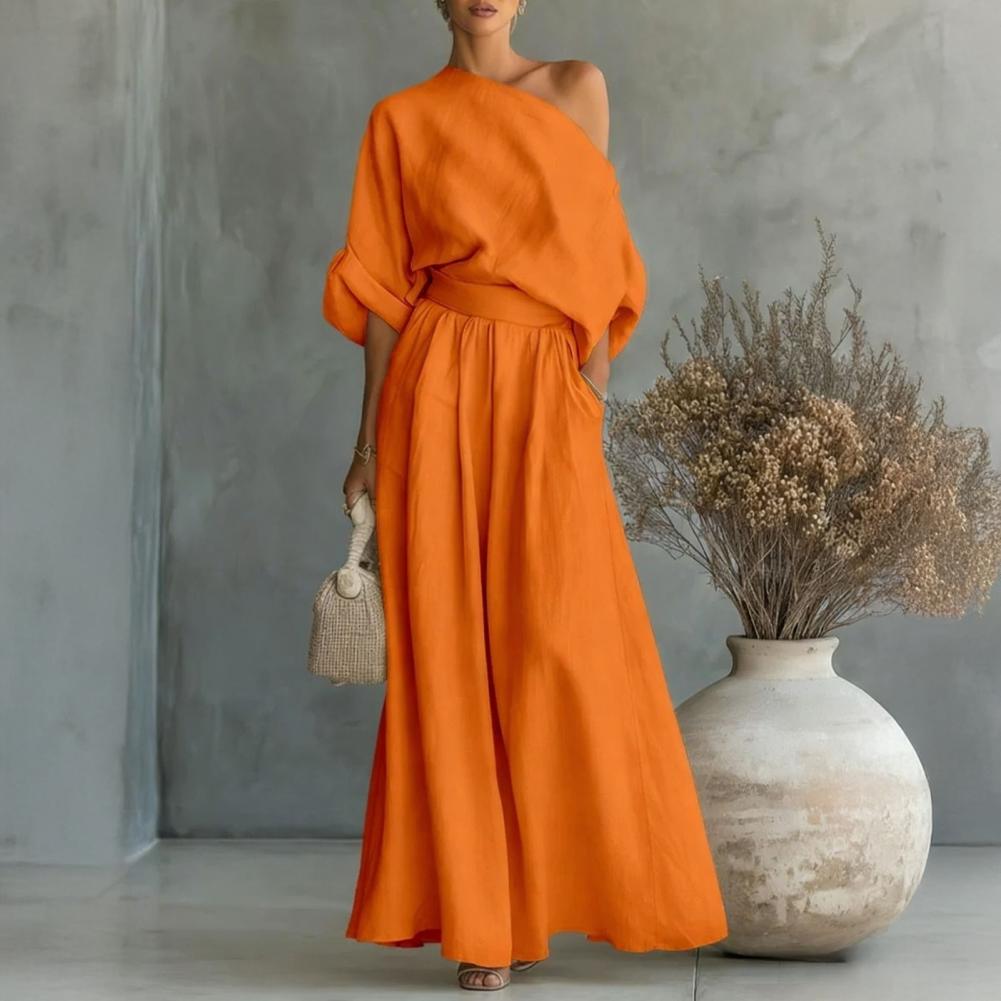 Women Blouse Pants Set Elegant - Summer Clothing Europe ulasan dan harga