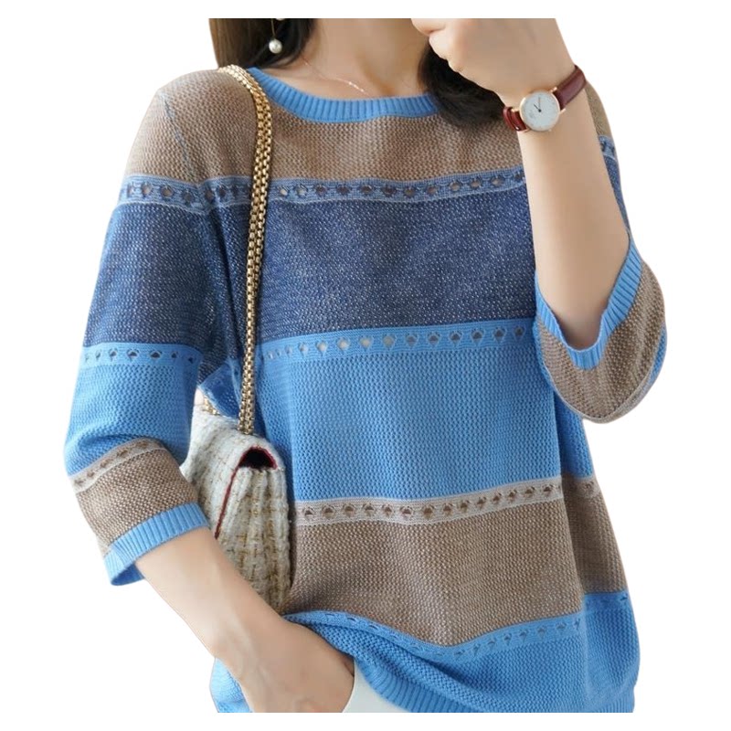 Women Sweater 3/4 Sleeve Korea - Summer Clothing Yarn ulasan dan harga