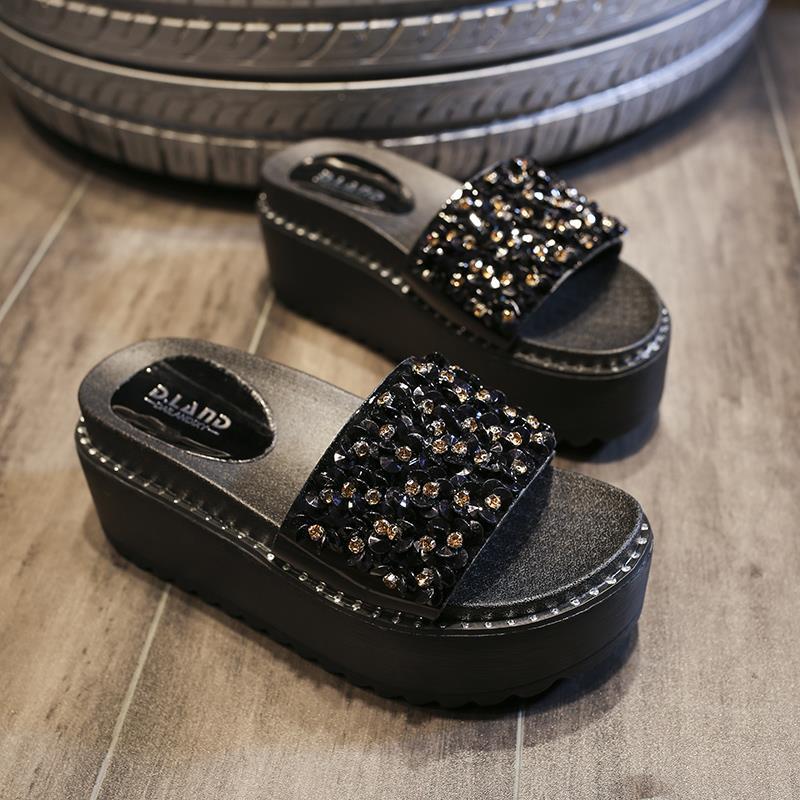 Sandals Black Woman Slippers R - Flip Flop Jeweled ulasan dan harga
