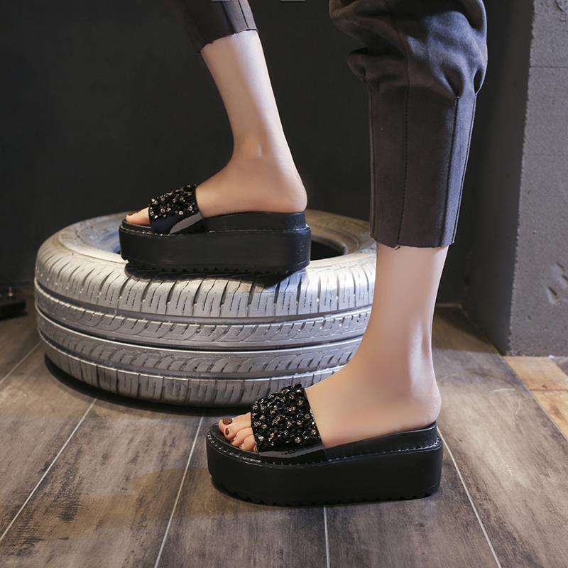 Sandals Black Woman Slippers R - Flip Flop Jeweled ulasan dan harga