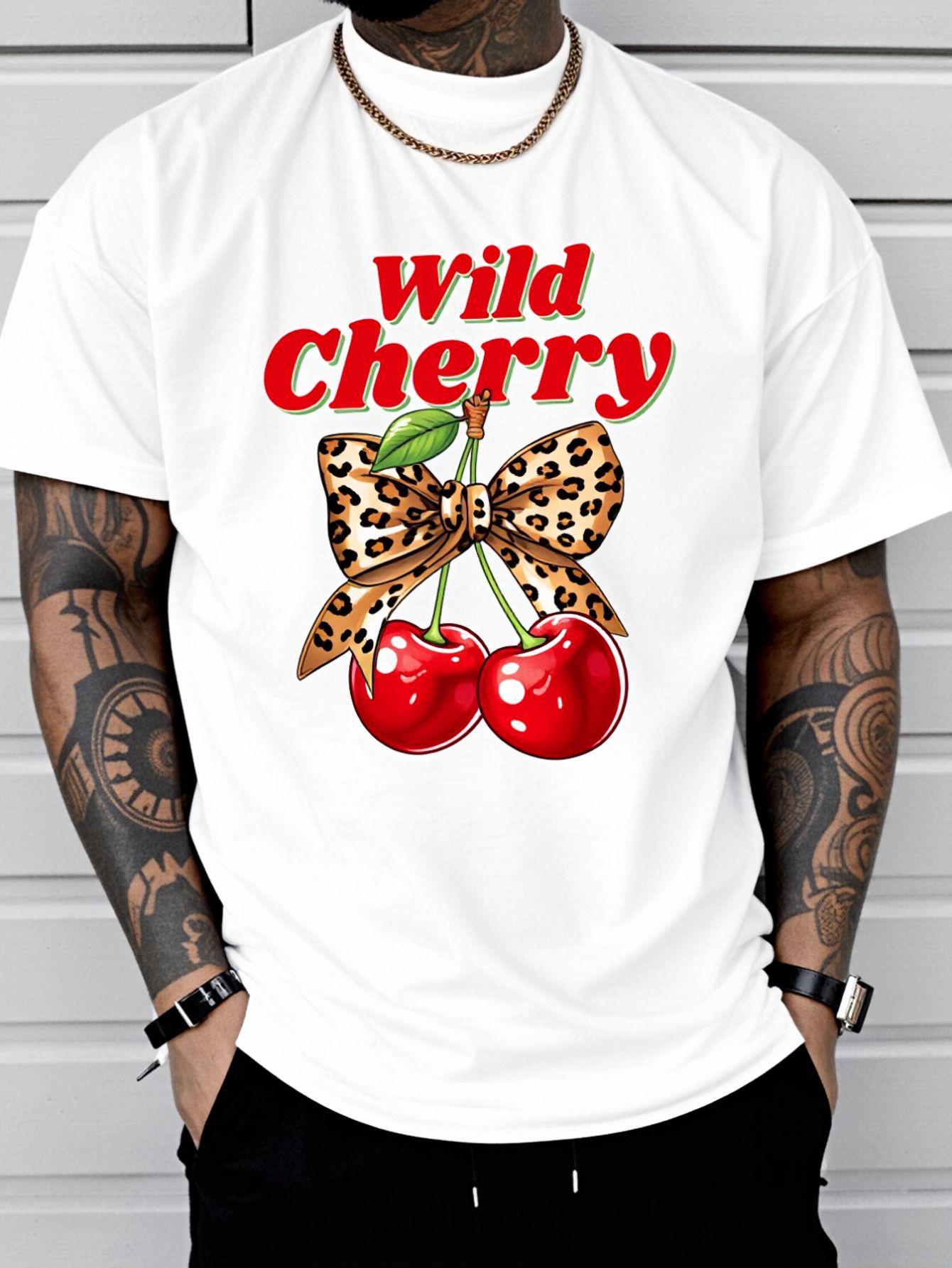 Cherry Lover Leopard Coquette  - Summer Vibes Clothing Men ulasan dan harga