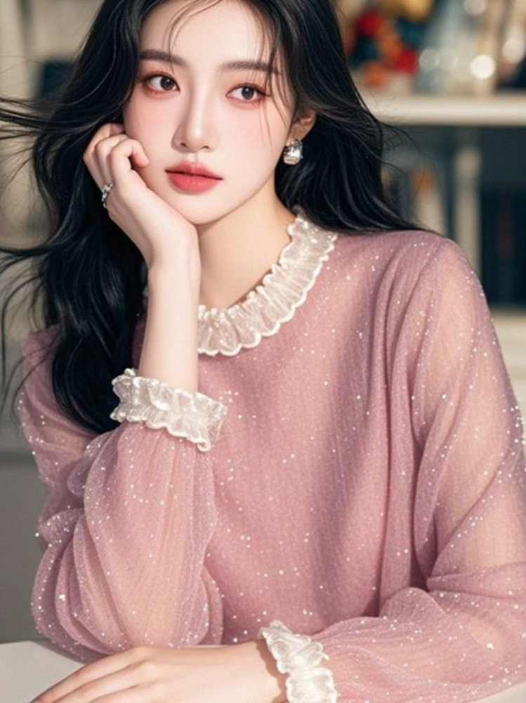 French Sweet Blouses Ruffles P - Summer Clothing In French ulasan dan harga