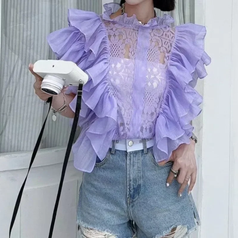 Vintage Elegant  Lace Petal Sl - Summer Clothing In French ulasan dan harga