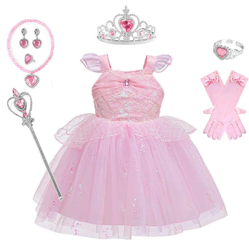 Girls Mermaid Tutu Dress Sequi - Summer Clothing Europe ulasan dan harga
