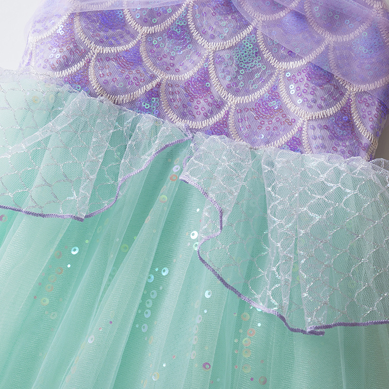 Girls Mermaid Tutu Dress Sequi - Summer Clothing Europe ulasan dan harga