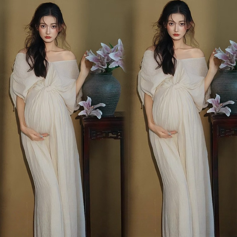 Women Maternity Photoshoot Fre - Summer Clothing In French ulasan dan harga