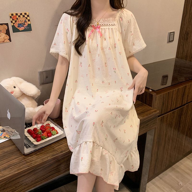 Plus Size Princess Style NIght - Summer Cloth ulasan dan harga