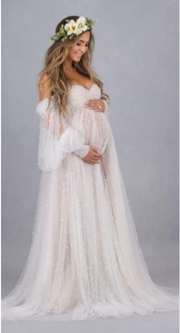 2024New Maternity Photography  - Summer Clothing Yarn ulasan dan harga
