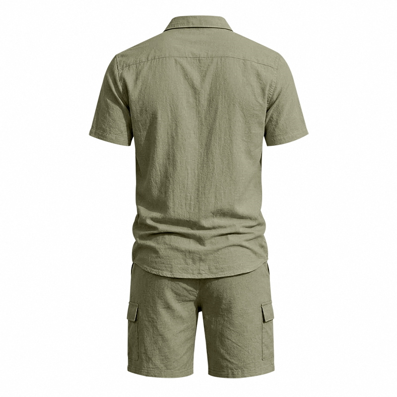 Men Summer American Linen Two  - Summer Clothing Essentials ulasan dan harga