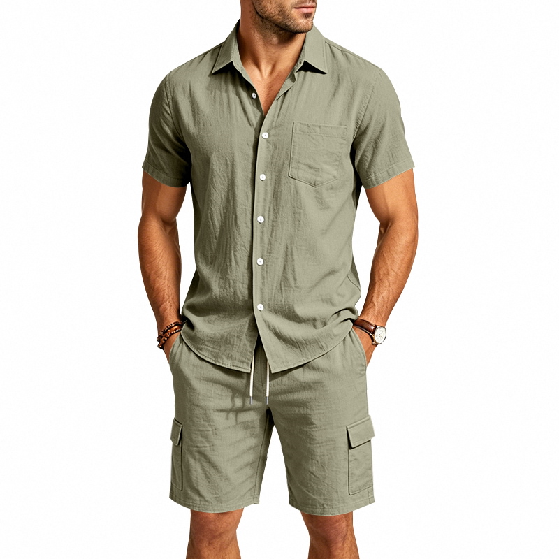 Men Summer American Linen Two  - Summer Clothing Essentials ulasan dan harga