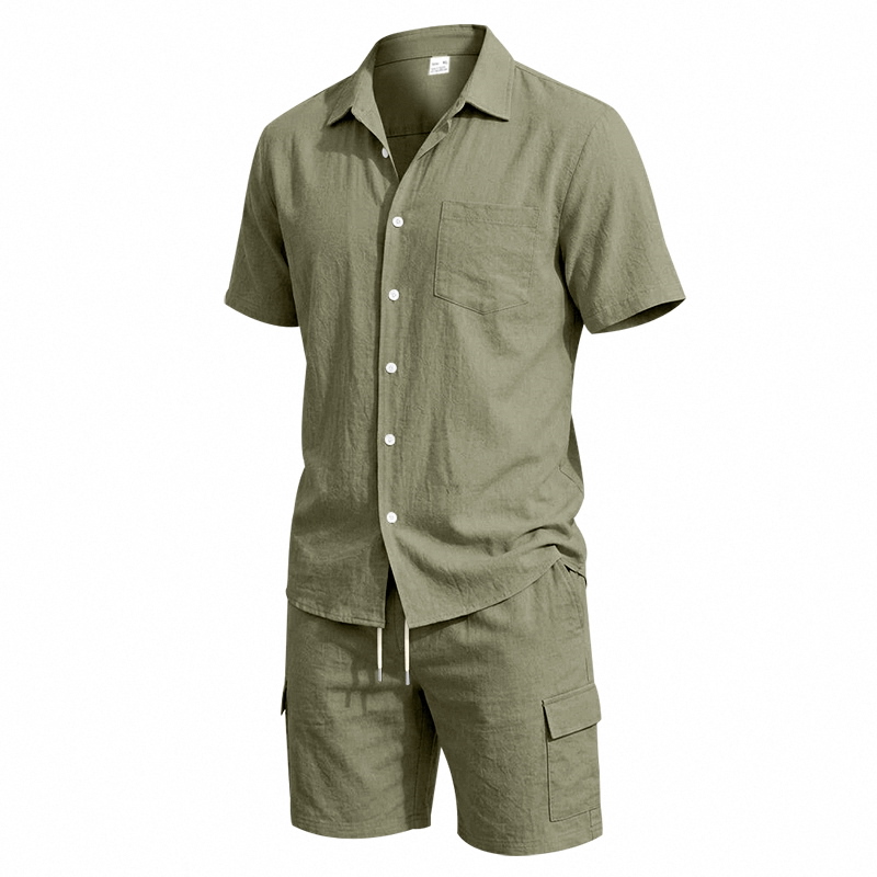 Men Summer American Linen Two  - Summer Clothing Essentials ulasan dan harga